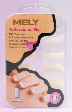 UÑAS POSTIZAS TIPS X100 MELY PROFESIONAL (6900654766144)