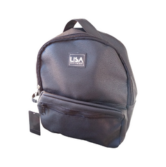 MOCHILA LISA NEGRA CUERO (03724)