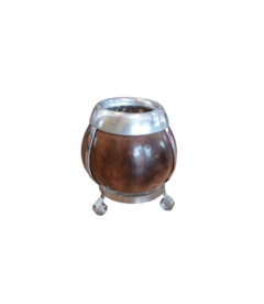 MATE DE CALABAZA C/PIE Y BIROLA DE ALUMINIO (10286)