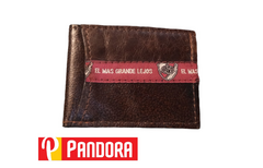 BILLETERA DE CUERO CUADROS DE FUTBOL (02386) - comprar online
