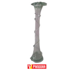 FLORERO DE VIDRIO CON ENREDADERA Y BOCA DE FLOR 20CM (02961)