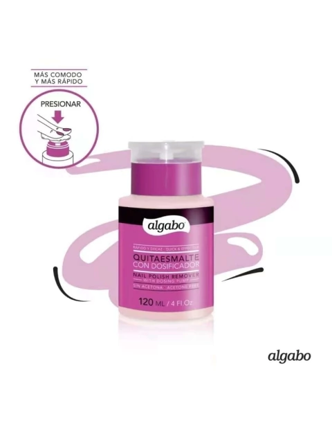 QUITAESMALTE CON DOSIFICADOR 120ML ALGABO (7791274005206)