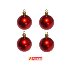 PELOTITAS NAVIDEÑAS 5CM X4 MEDIANAS (03213)