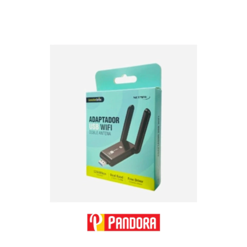 ADAPTADOR WIFI NETMARK DOBLE ANTENA (700306606295)