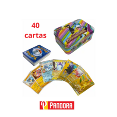 LATA DE CARTAS POKEMON 40 CARTAS (863245385888)