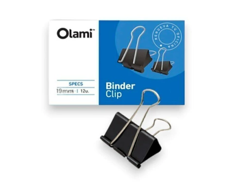 APRIETA PAPEL BINDER CLIP 19MMX12 OLAMI (7790709104026)