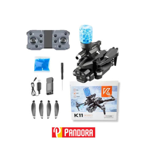 DRON CON TRIPLE CAMAR Y PISTOLA DE HIDROGEL INCORPORADA (00113)