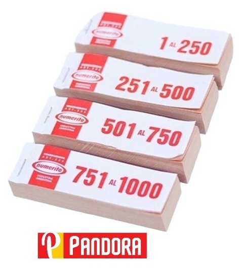 TALONARIO GUARDARROPA NUMEROS 1-1000 (31751)