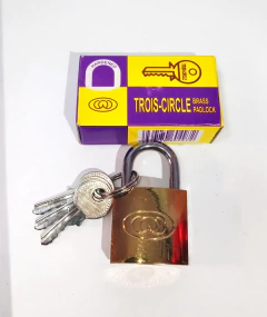 CANDADOS TROIS CIRCLE BRASS PADLOCK 25MM (6930170604972)