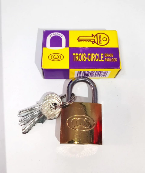 CANDADOS TROIS CIRCLE BRASS PADLOCK 25MM (6930170604972)