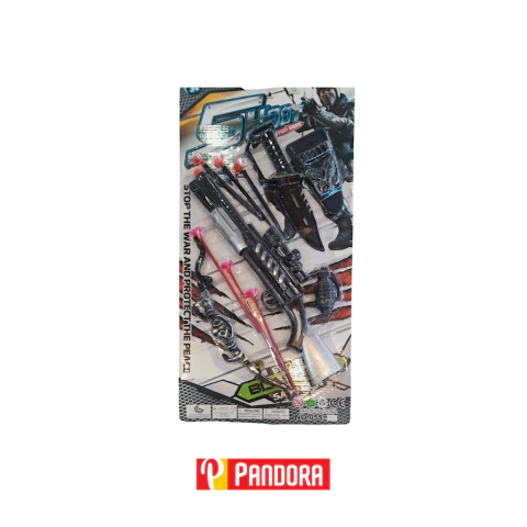 SET FLECHA PISTOLA CUCHILLO SHAAT 055-1 (8110000005515)