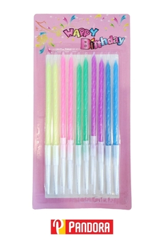 VELAS DE CUMPLEAÑOS LARGAS X10 (6922900034050)