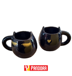 TAZA NEGRA OREJITA/ GATO 6357 (04024)