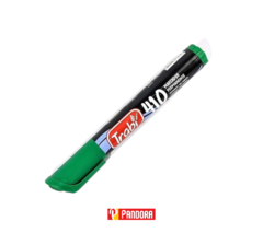 MARCADOR PERMANENTE VERDE TRABI PUNTA BISELADA (7790578664348)