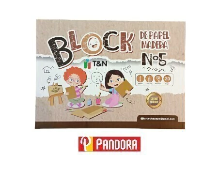 BLOCK DE DIBUJO N°5 MADERA T&N 20HS (0763571830062)