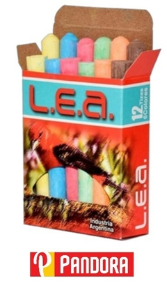 TIZAS COLORES 12U L.E.A (7792422000067)