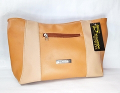 CARTERA MARRON Y BEIGE (00027)