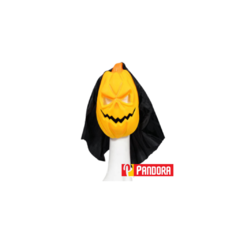 MASCARA CALABAZA CON TELA X1 (2371876132651)