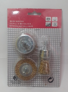Set De Cepillos X 3 Pzs Bronceados Para Taladro (6963490156548)
