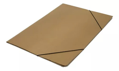 CARPETA MARRON CON ELASTICO OFICIO (01842)