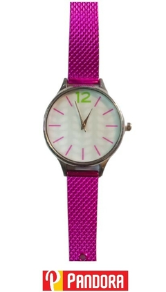 RELOJ DE PULSERA MALLA BRILLOSA (03782)