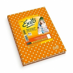 CUADERNO EXITO RAYADO N°1 LUNARES NARANJA X48HS (7791762474071)