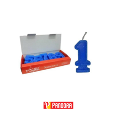 VELAS NUMEROTE CON GIBRE AZUL (20671003)