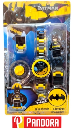 RELOJ INFANTIL LEGO HULK, CAPITAN AMERICA, BATMAN (03773)