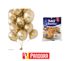 GLOBOS TUKY CHROME DORADOS (7790391424648)