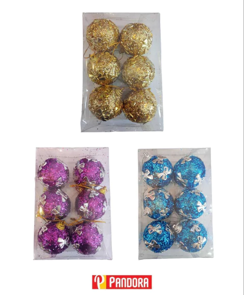 PELOTITAS NAVIDEÑAS X6 5CM (6263880060050)