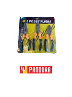 Set X3 Piezas Kit Juego Pinza Universal + Pinza De Punta + Alicate (04995)