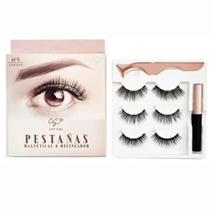 KIT DE PESTAÑA MAGNETICAS + DELINEADOR + PINZA CITY GIRL (6729351048588)