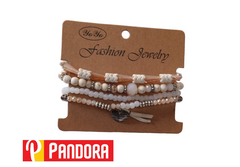 PULSERA PIEDRA CRISTAL LOVE BLANCO X4 ATR009-4W (7115332261395)