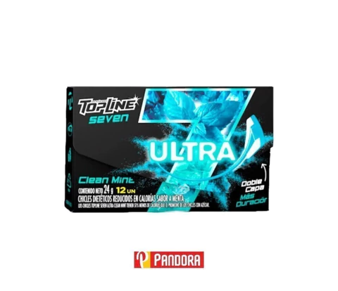 CHICLE TOPLINE ULTRA CLEAN MINT 24G X12U (7790580120573)