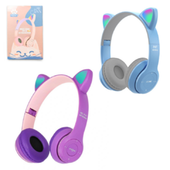 AURICULAR INALAMBRICO M247 OREJAS DE GATITO CELESTE (731299174072)