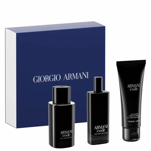 COFFRET ARMANI CODE GIORGIO ARMANI EDT 75ML + 15ML + SG 75ML