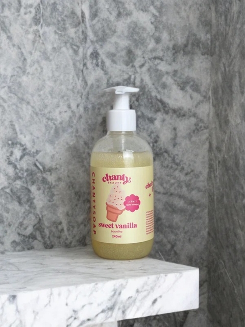 SWEET VANILLA SABONETE LÍQUIDO 2 EM 1 CHANTYSOAP | CHANTY BEAUTY 240ML