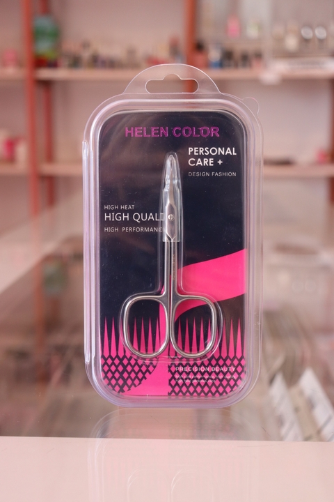 Tesoura Profissional de Cutícula de Ponta Curva Russa - Aço Inoxidável HELEN COLOR
