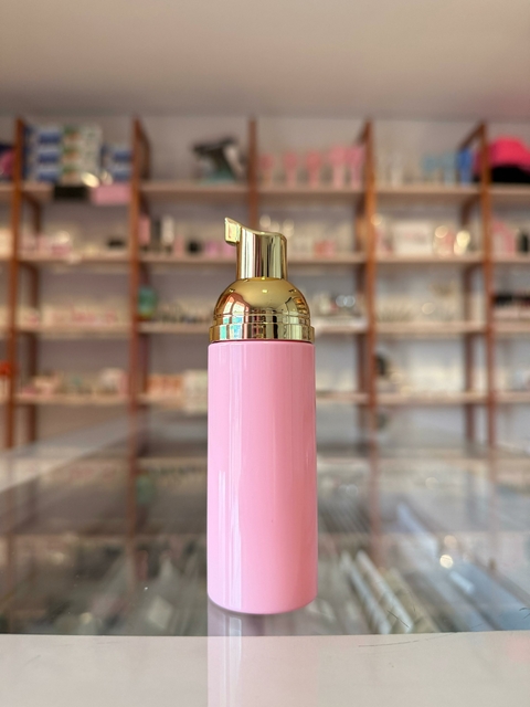 Pump Espumador ROSA com DOURADO 50ml