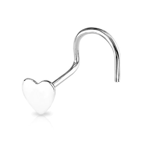 Piercing de nariz coração liso