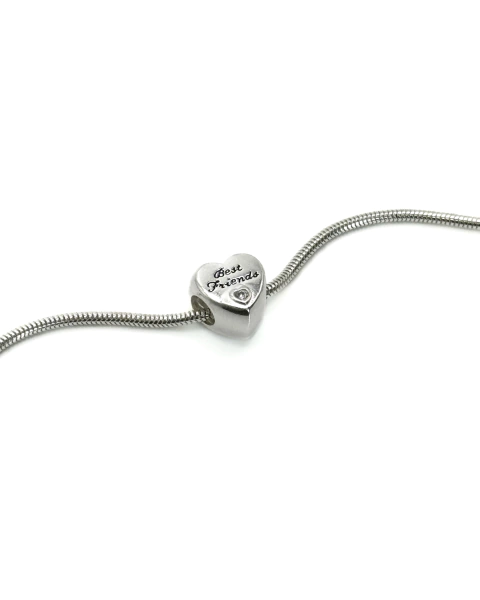 Berloque coração Melhores Amigas