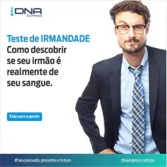 Teste DNA entre irmãos homens - loja online
