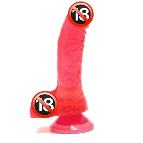 Prótese rosa escuro com Ventosa