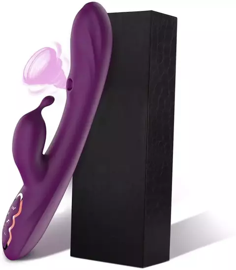 VIBRADOR COM SUCÇÃO COM 9 NIVEIS DE VIBRAÇÃO