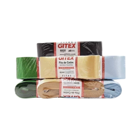 Fita de Cetim Grossa 10m x 38mm - Gitex