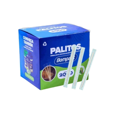 Palitos De Dente Embalados Bambu | Bompack c/2000
