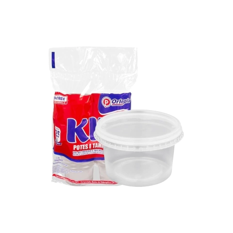 Pote Redondo PP 250ml | Orleplast c/25 Unidades