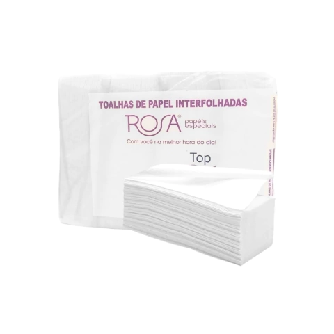 Papel Toalha Interfolha 22,5x20cm | Pacote c/1000 ROSA