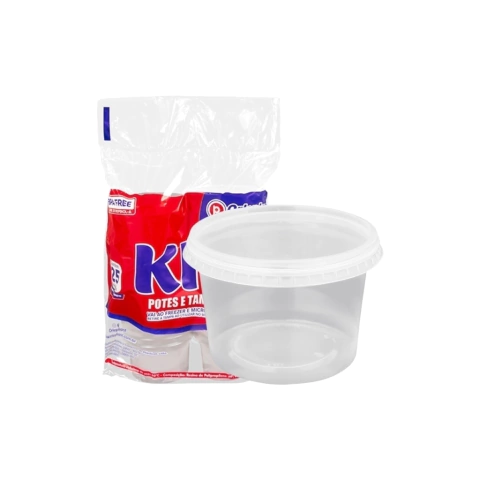 Pote Redondo PP 500ml | Orleplast c/25 Unidades