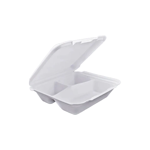 Bandeja Isopor 3 Divisórias | M132 Pacote c/10 Unidades